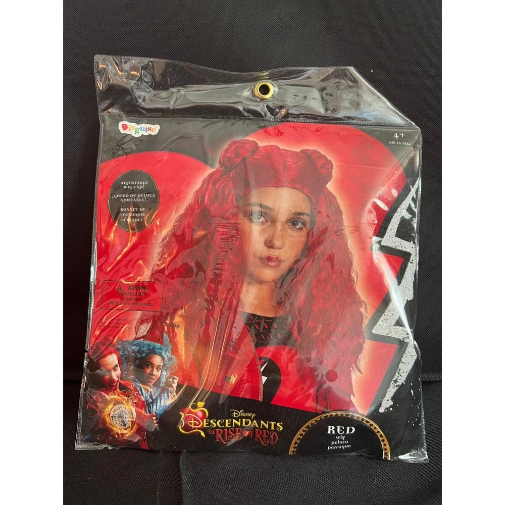 Disney Descendants The Rise of Red Wig Kids Disguise Red Costume Accessory 4+